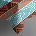 thumbnail image 3 of Blue and Brown Geometric Pattern Rectangle Tablecloth 60"x84",Waterproof Polyester Rectangle Table Cloth, Wipeable Spillproof Polyester Tablecloth for Dining, Camping, Indoor and Outdoor, 3 of 5
