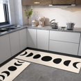 thumbnail image 4 of Boho Kitchen Mat Set of 2,Moon Modern Farmhouse Kitchen Rugs and Mats Non Skid Washable,Bohemian Kitchen Runner Rugs with Rubber Backing (17"x47"+17"x30"), 4 of 6