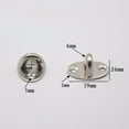 thumbnail image 1 of 5 Pcs Vis en Acier Inoxydable Design U Support Crochet de Plafond 2 Trous d'Installation Ton Argent - Taille S, 1 of 2