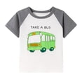 thumbnail image 1 of Nwiuh T-Shirts pour Tout-Petits Garçons Manches Courtes T-Shirts Décontractés Graphiques Col Rond Été pour Enfants 2-7 Ans (Gris, 7 Ans), 1 of 7