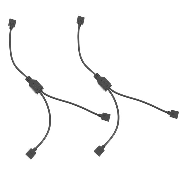 GOOHOCHY 2Ud Cable Divisor Argb Para Base Color Negro Con Conexión Doble Y Transmisión Estable