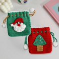 thumbnail image 1 of Ganfancp Día de Navidad Manzanas Bolsa Dulce Handiwork Tejedor Bolsa de Lana de Ganchillo Bolsa de Cordón Mini Bolsillo de Almacenamiento Ofertas Del Día 1* Bolsillo con Cordón, 1 of 6