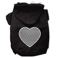 thumbnail image 3 of Pet Dog  Cat Hoodie Screen Printed, "Chevron Heart", 3 of 10