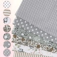 thumbnail image 4 of Uxcell Cotton Fabric Bundles, 7Pcs 20 x 20 inch 100% Cotton Fat Quarter Floral Printed Precut Fabric Squares for Sewing Patchwork Quilting DIY Crafts, Grey, 4 of 7