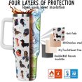 thumbnail image 5 of Dachshund Tumbler Wiener Dog Gifts Cute Dog Tumbler 40 OZ Dachshund for Women Cups Coffee Travel Mug with Handle Leak Proof Insulated Wiener Lovers Decor Stuff, 5 of 6