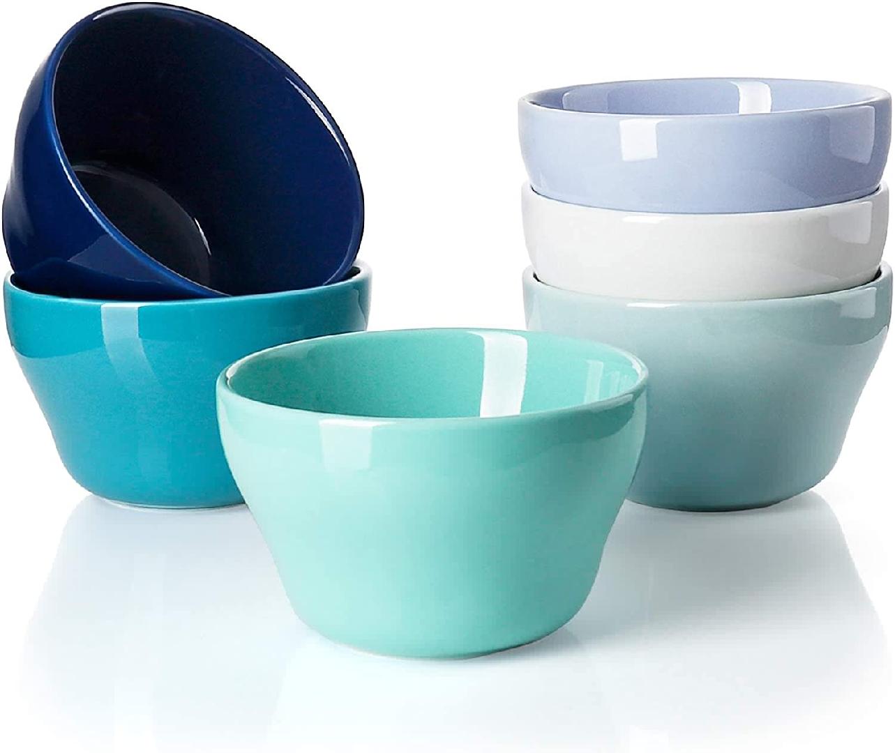 107.003 Porcelain Bouillon Cups 8 Ounce Dessert Bowls Set of 6