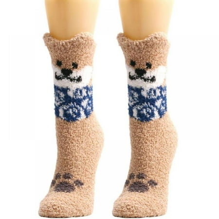 

Apocaly Winter Women Wool Socks Vintage Warm Socks Casual Knitted Thick Cozy Crew Sock，#05