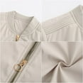 thumbnail image 4 of U.Vomade Mode Veste Automne Hiver pour Femmes Décontractée Couleur Unie Veste en Coton Fine, 4 of 6