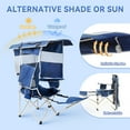thumbnail image 5 of Folding Camping Chair with Canopy Shade, 30W Solar Charging Panel, Footrest, Cup Holder & Cooler Bag for Camping, BBQ & Picnic (1 Pack), 5 of 7