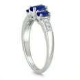 thumbnail image 2 of SZUL Women's Sapphire and Diamond Channel Ring 14K White Gold, 2 of 3