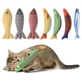 thumbnail image 1 of Uxcell Bite Resistant Catnip Playing, Durable and Interesting, Simulated Fish Cat Teeth Chew Playing Catnip Filled (8 Color, 7 Pcs), Intended for Bedroom / Balcony (3 Types), 1 of 7