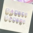thumbnail image 4 of dianhelloya 12Pcs Kids Cartoon Nail Art Stickers Cute Flower Cloud Heart Pattern Rhinestones Nail Decals Self-adhesive Fake Nails DIY Art Decoration G, 4 of 8