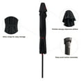 thumbnail image 4 of C-Hopetree 9 ft Half Round Outdoor Patio Market Wall Umbrella with Tilt, Black, 4 of 7