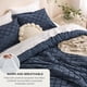 thumbnail image 4 of Juego de edredón Bedsure Queen azul marino con 2 fundas de almohada, 4 of 7