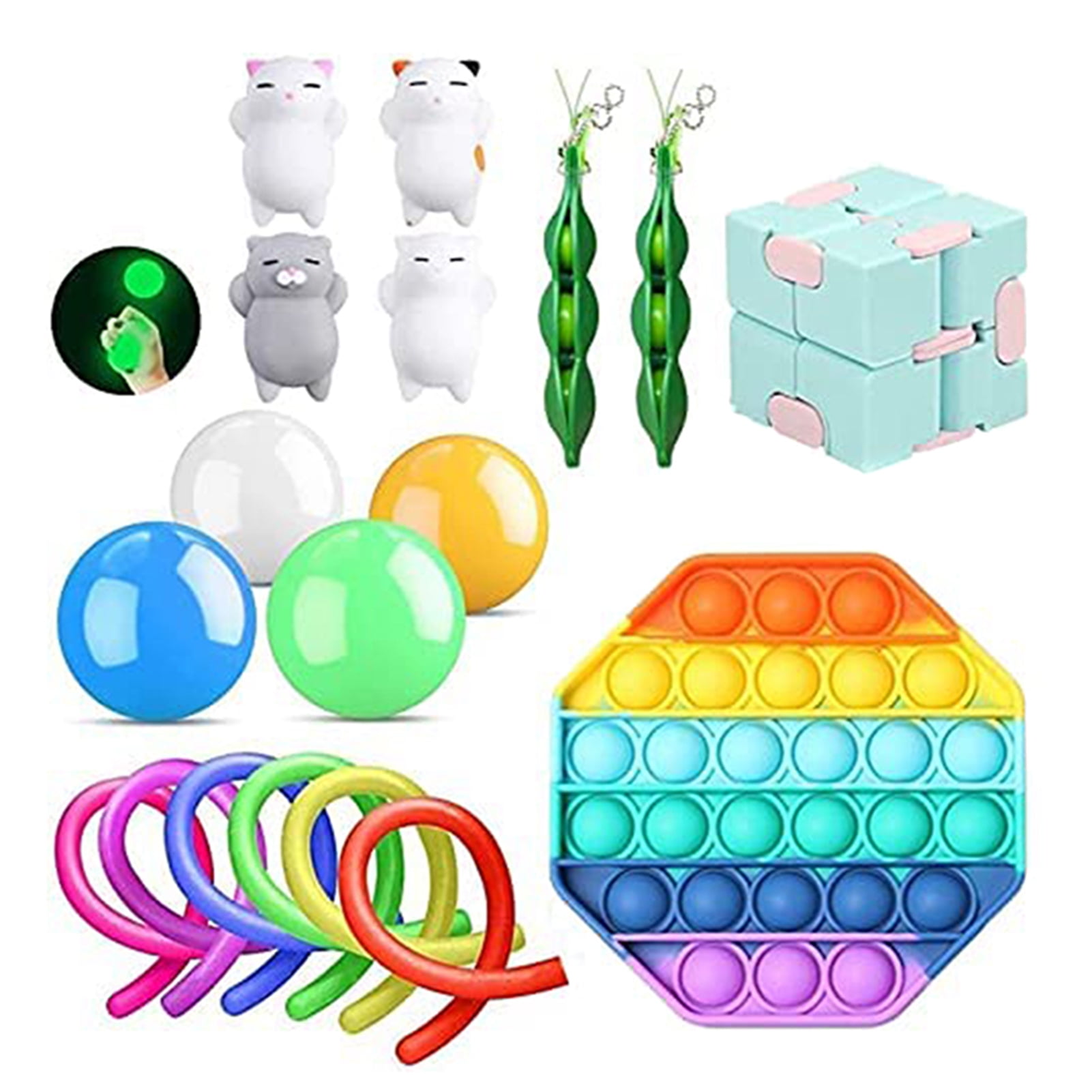 Details about   Adults Kids Toys Mesh & Marble Fidget Toy Stress/Anxiety Relief Soothing Sensory 