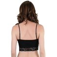 thumbnail image 5 of ToBeInStyle Women's Lightly Padded Lace Bralettes - Black - L, 5 of 5