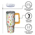 thumbnail image 3 of 30oz Christmas Tree Tumbler with Straw Handle Leak Proof Stainless Steel Cup Holiday Gift, 3 of 5