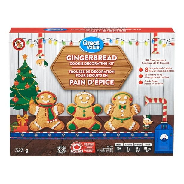 Great Value Gingerbread Kids Decorating Kit, 323 g/8 Cookies Walmart.ca