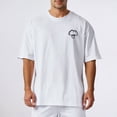 thumbnail image 2 of Mens T Shirts Casual Short Sleeve Relaxed Fit Oversized Loose Crew Neck Soft Breathable Basic Tee Top White XXL, 2 of 4