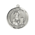 thumbnail image 2 of Mens Round Sterling Silver Saint Paul the Apostle Medal Pendant on 24" Rhodium Plated Heavy Curb Brass Chain w/ Lobster Claw Clasp,Catholic Religious Necklace -Made in USA-Velvet Gift Box, 2 of 6