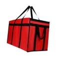 thumbnail image 2 of Bolsa térmica para entrega de alimentos, bolsa para compras, bolsa para llevar, bolsa térmica multiusos, calentador de pizza para exteriores rojo negro, 2 of 8
