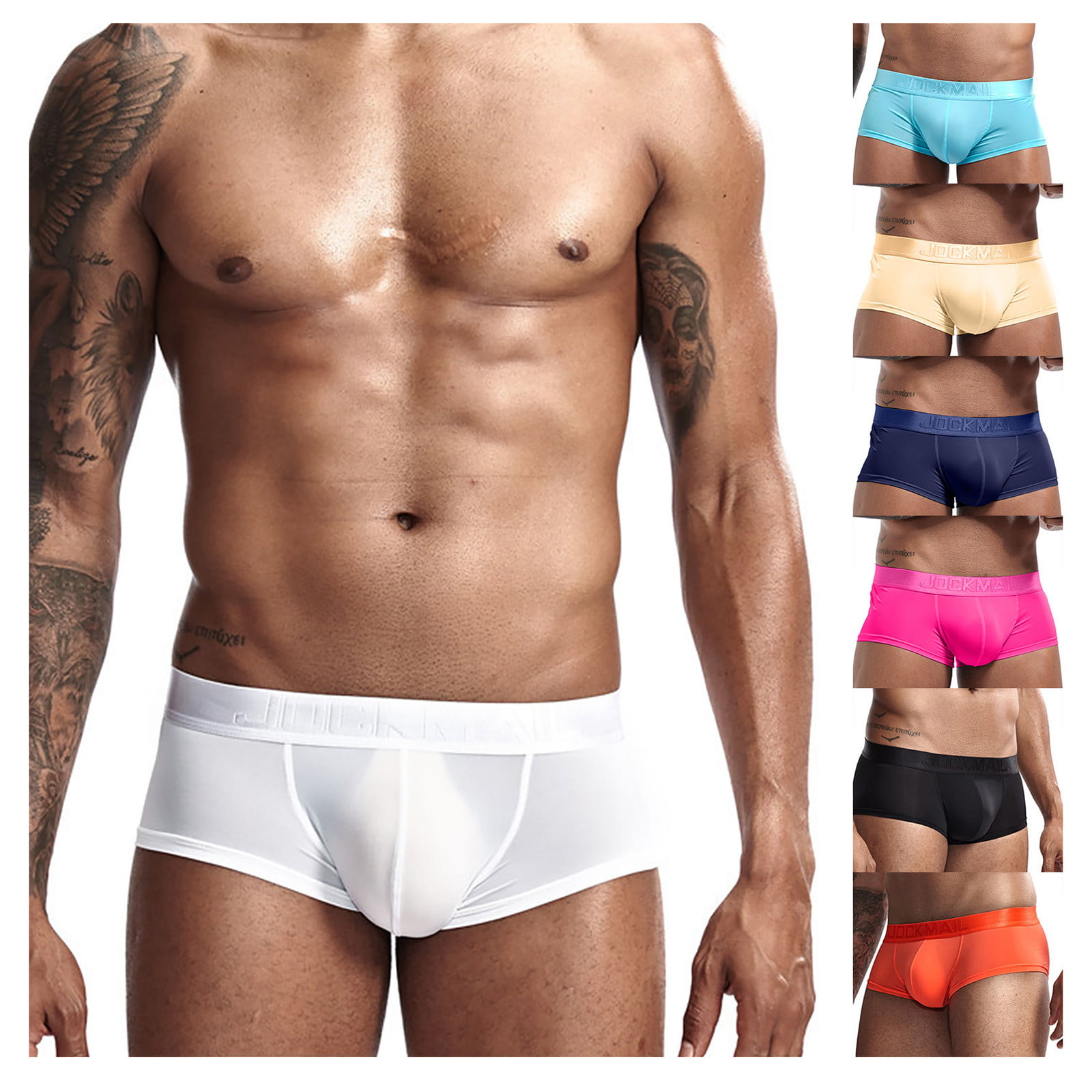 Mens Glossy Briefs Booty Shorts Hot Pants High Cut Thong Pouch