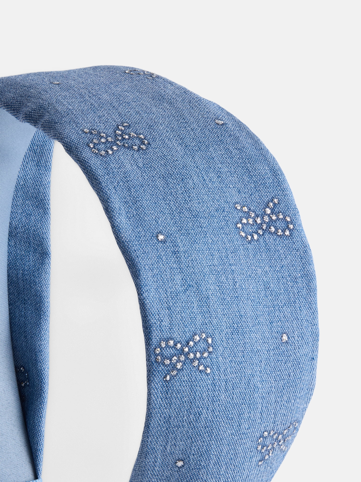 No Boundaries Glitter Bow Print Headband, Women's, Blue