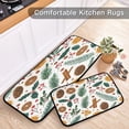 thumbnail image 5 of 2-Piece Kitchen Rugs Set Non-Slip Mats Carpet Floor for Kitchen, Bathroom (19.7"x27.6" & 19.7"x47.2") Christmas Spices and Holly Leaves, 5 of 7