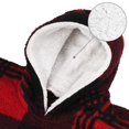 thumbnail image 4 of Catalonia Couverture à Carreaux Rouges Surdimensionnée Portable Chandail à Capuche Confortable Sherpa Lounge Chandail pour Adultes Hommes Femmes Femme Petite Amie Cadeau pour Elle, 4 of 5