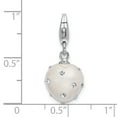 thumbnail image 3 of Sterling Silver Click-on White Ferido & Crystal Heart Charm (0.4in), 3 of 3