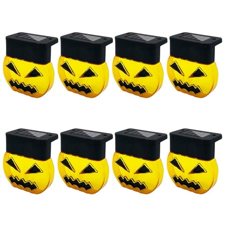 

Chueow 8PCS New Solar Pum Pkin Lights Halloween Garden Fence Fence Steps Decoration LED Lights Halloween Decorations 0