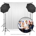 thumbnail image 4 of Lann's Linens Set of 2 Photography Backdrop Curtains, 5ft x 10ft White Wedding Photo Background, 4 of 7
