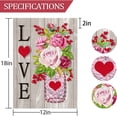 thumbnail image 3 of Valentine''s Day Garden Flag，12 x 18 Inch Love Flag Valentines Heart Garden Flag Double Side Valentine''s Day Decoration(vase), 3 of 6