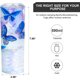thumbnail image 5 of Vaso delgado con aislamiento de mariposa, taza de café con tapa, azul, 20 oz - Botella de agua reutilizable de acero inoxidable para bebidas frías y calientes, taza de té, café helado, taza de viaje, 5 of 6