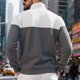 thumbnail image 5 of pstuiky camisetas de manga larga para hombre, Sudadera con capucha informal de manga larga con cuello alto y bolsillo y media cremallera para hombre Tops casuales para hombres xl, 5 of 9