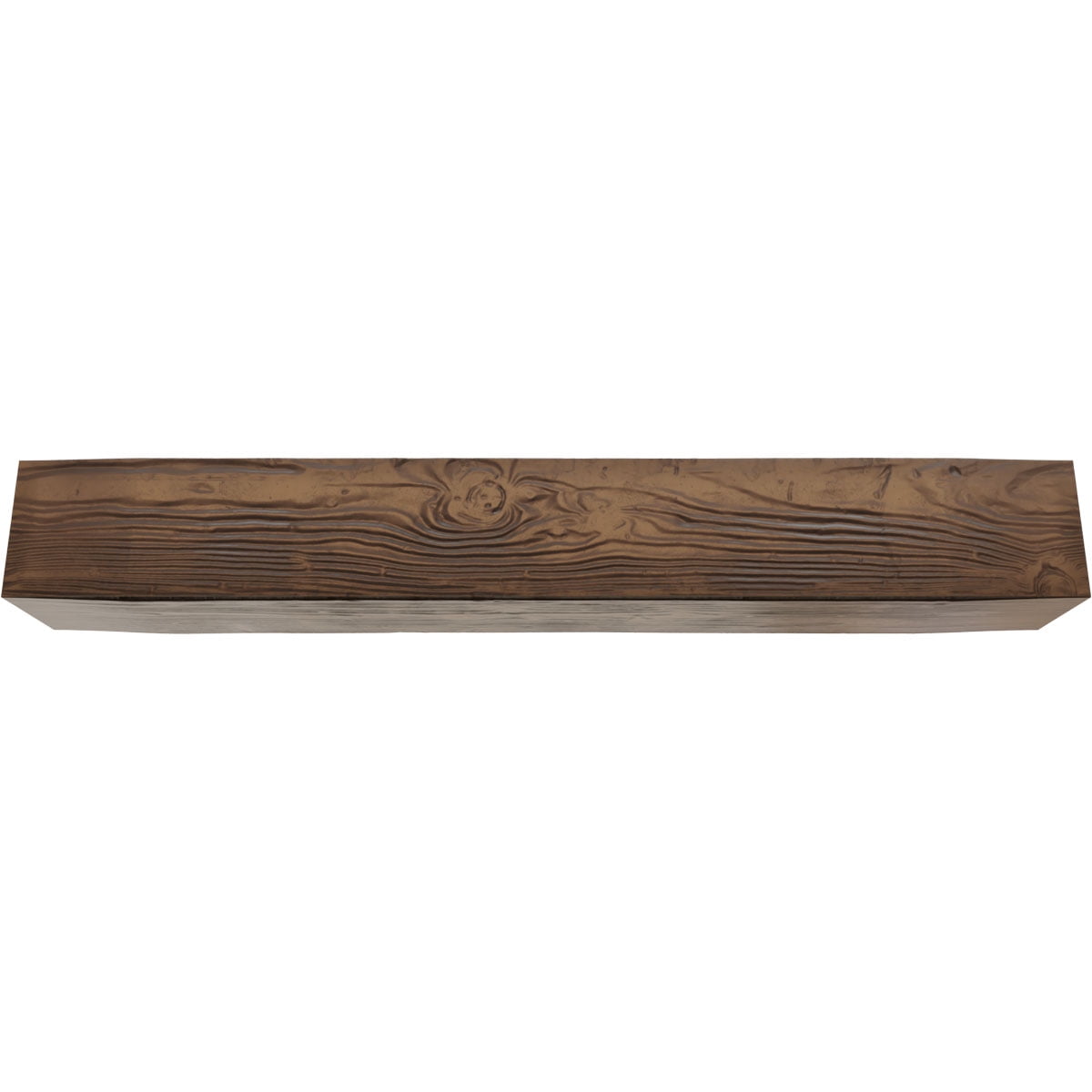Ekena Millwork 4"W x 12"H x 14'L 3-Sided (U-beam) Sandblasted Endurathane Faux Wood Ceiling Beam, Premium Aged