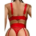 thumbnail image 4 of Keeccty Women 3Piece Panty Garter Bra Set Underwear Set, 4 of 4