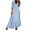 Blue dresses for women, variant on ZZwxWA Maxi Dresses for Women Elbow-Length V-Neck Geometric Print Summer Casual Long Dress Plus Size Loose Swing Tassel Beach Boho Long Sun Dresses Blue M