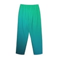 thumbnail image 3 of Lsque Green Turquoise Teal Print Women's Pajama Pants, Lounge Pant - Comfortable Home Wear,Elastic Waistband, Stylish Design-XX-Large, 3 of 9