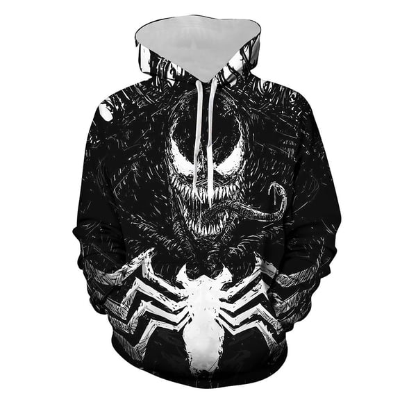 Venom hooded hoodie men 3D digital print loose hoodie women