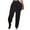 Black1, variant on Diufon Velvet Pants for Women Fall Casual Elastic High Waist Trousers Comfy Wide Leg Pants