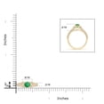 thumbnail image 5 of ANGARA Natural Vintage Inspired Round Emerald & Diamond Three Stone Ring in 14K Yellow Gold for Women (Size-5mm) | May Birthstone, Birthday, Anniversary, Jewelry Gift for Women | Natural Emerald Ring, 5 of 9