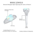 thumbnail image 6 of Rosec Jewels Ethiopian Opal Heart Engagement Ring with Diamond - 2 Ct - Split Shank Ring - AAA Quality - with Jewelry Box, 925 Sterling Silver, US 4.00, 6 of 10