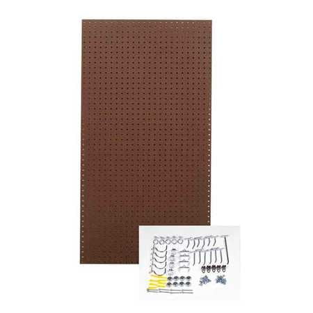 Locking Pegboard Hook - TRITON PRODUCTS TPB-36BRH-Kit Pegboard Kit,Brown,48 in. H,24 in. W G3719366