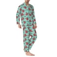 thumbnail image 2 of Pofeuu Snowflake Hot Cocoa Print Men's Long Sleeve Pajama Set Pijamas Para Hombres Pijamas Para Hombres Mens Pajamas Set-Small, 2 of 7