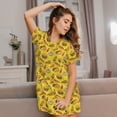 thumbnail image 3 of Fotbe Fast Food 1 Pattern Women's Cotton Nightgown Sleepwear Short Sleeves Shirt Casual Print Sleepdress, 3 of 6