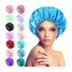 thumbnail image 3 of GraySatin Bonnet Sleeping Cap Doble capa Elástico Trim Soft Night Hat para mujer, 3 of 5