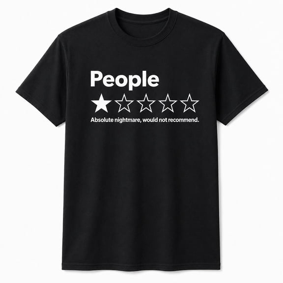 People One Star Review Graphic T-Shirt, Funny Unisex Classic Fit Tee