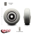 thumbnail image 2 of SCC-4" Thermoplastic Rubber Flat Tread Wheel Only w/Roller Bearing-300 lbs Cpty, 2 of 2
