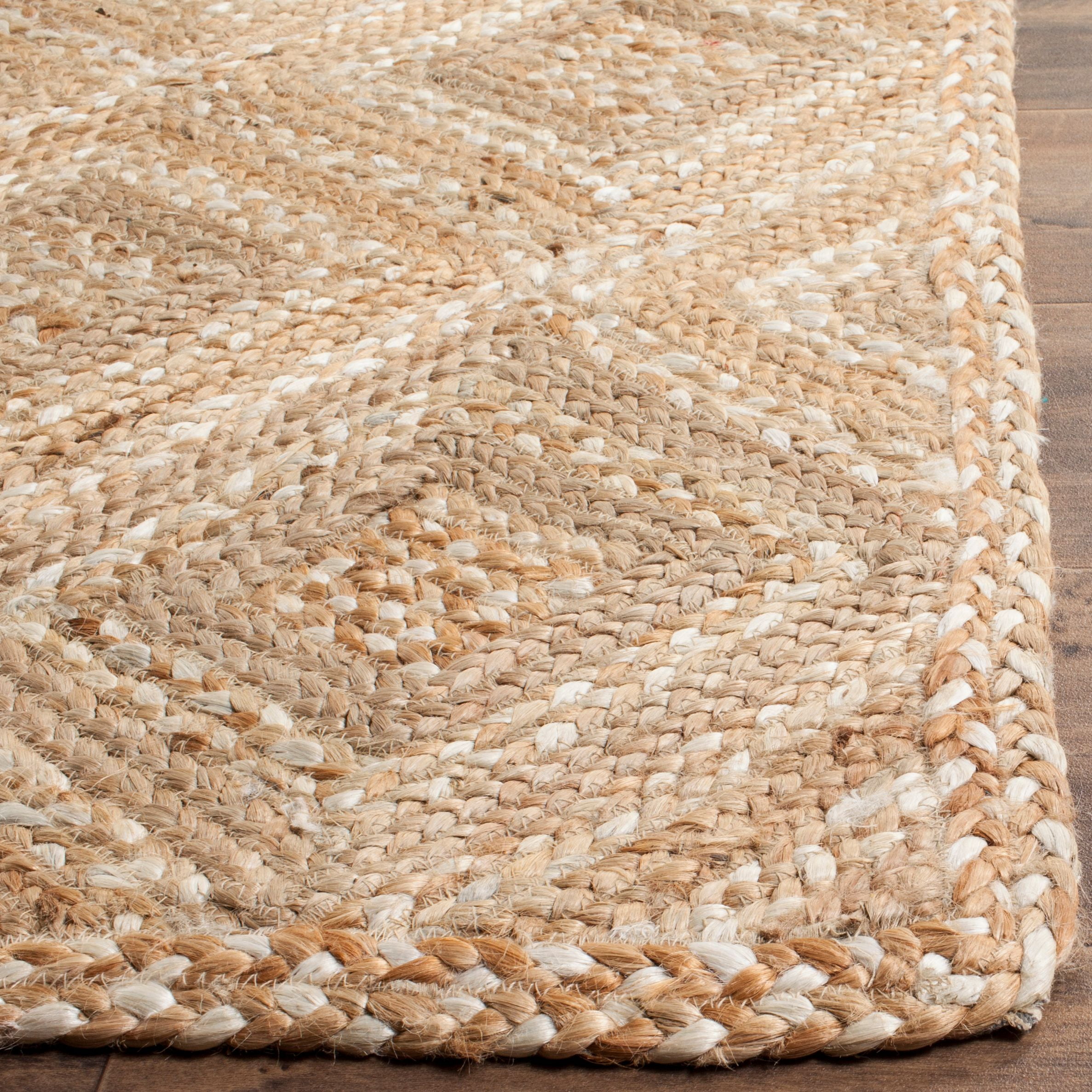 SAFAVIEH Natural Fiber Galley Braided Jute Area Rug, Natural, 9' x 12'